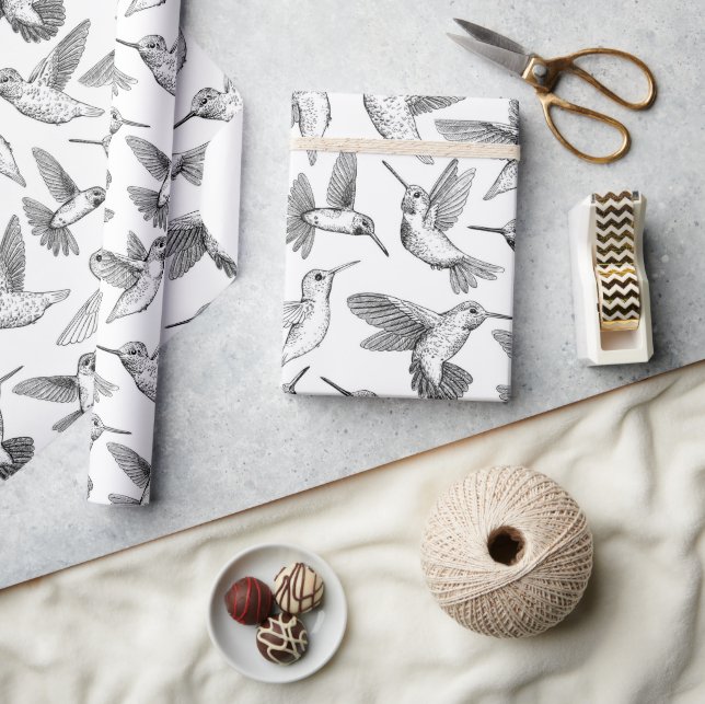 Papel De Regalo Colibríes (Artesanía)