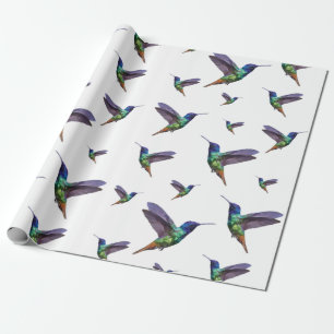 Papel De Regalo Colibríes con bajo contenido de color