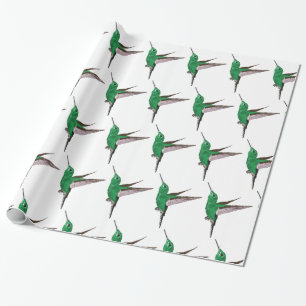 Papel De Regalo Colibríes verdes