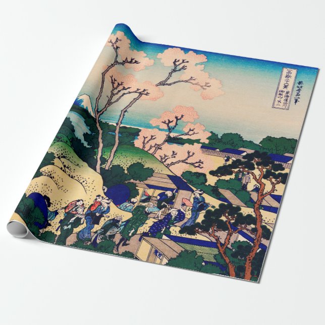 Papel De Regalo Colina Goten-Yama, Shinagawa en japonés Tokaido (Desenrollado)