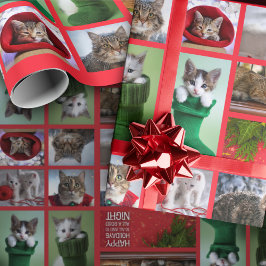 Papel De Regalo Collage de diez gatos