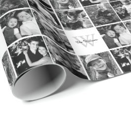 Papel De Regalo Collage de fotos de encargo de la familia