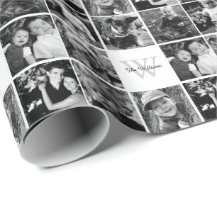 Papel De Regalo Collage de fotos de encargo de la familia