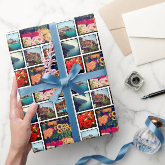 Papel De Regalo Collage de fotos de Instagram personalizado