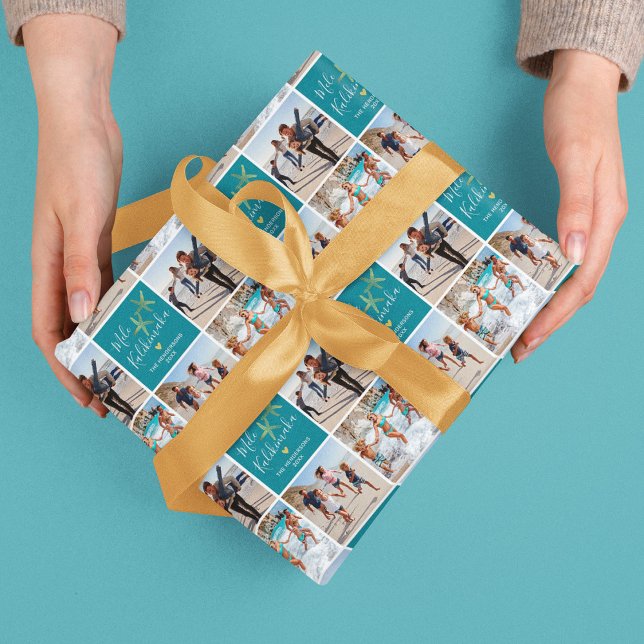 Papel De Regalo Collage de fotos Mele Kalikimaka (Subido por el creador)