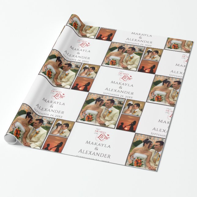 Papel De Regalo Collage de fotos personalizado Keepsake (Desenrollado)