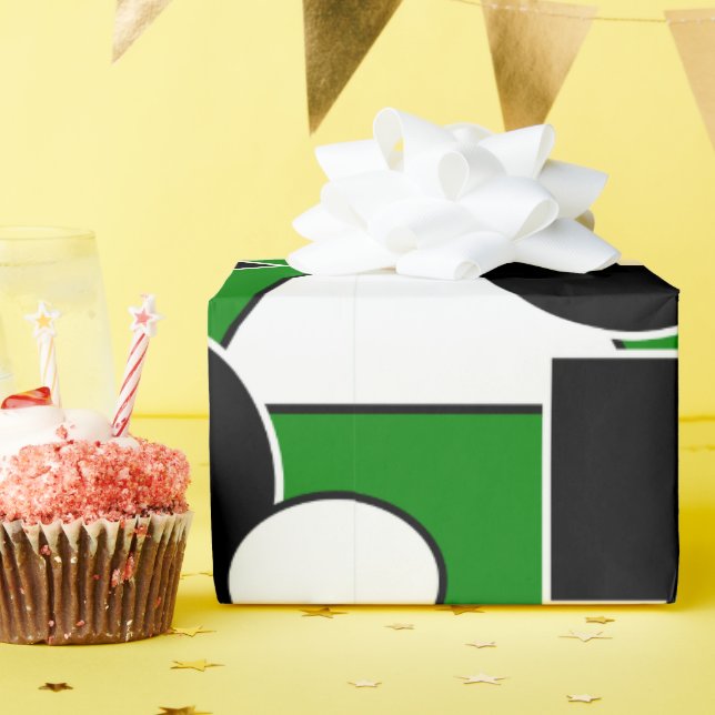 Papel De Regalo Collage de Green Bauhaus (Fiesta de cumpleaños )