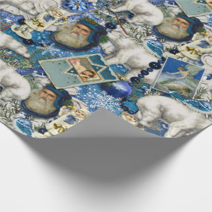 Papel De Regalo Collage de Navidades de Victoria Azul