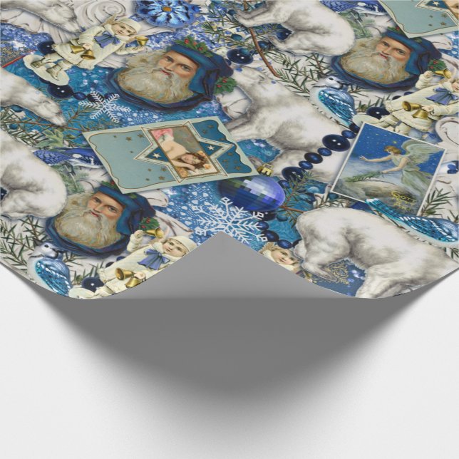 Papel De Regalo Collage de Navidades de Victoria Azul (Esquina)