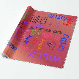 Papel De Regalo Collage de nombres 🎁 asombrosa Word Cloud Apple R