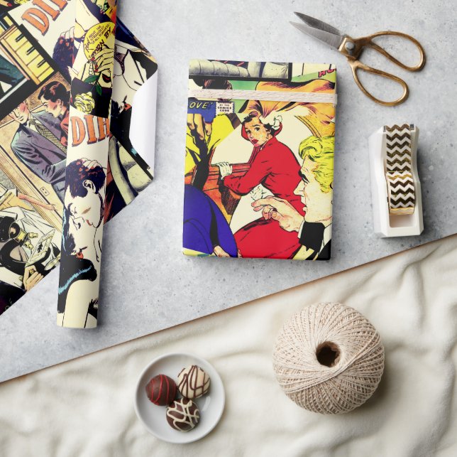 Papel De Regalo Collage de saltos de la portada del libro de histo (Artesanía)