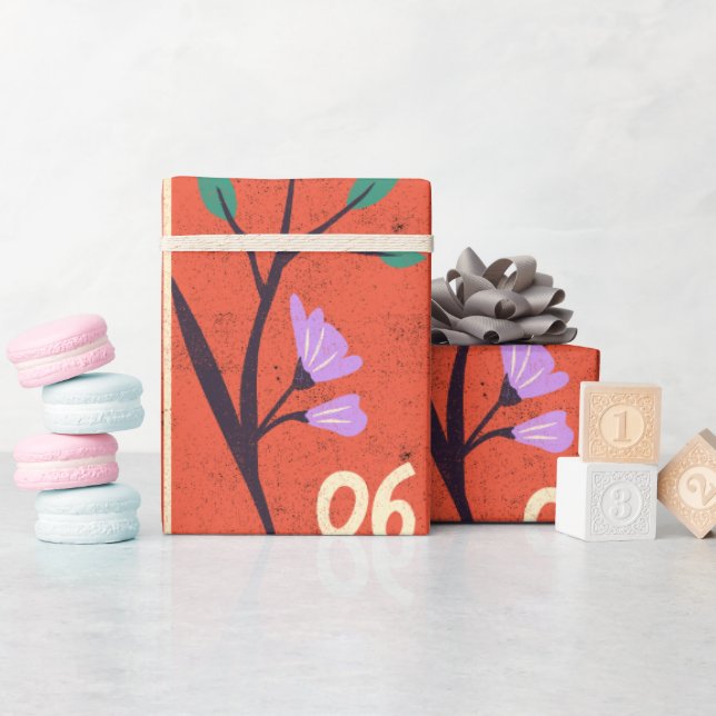 Papel De Regalo Collage de sellos al azar de la obra maestra falsa (Baby Shower)