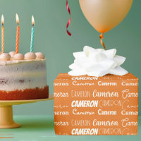 Collage de tipografía Personalizado naranja Cumple