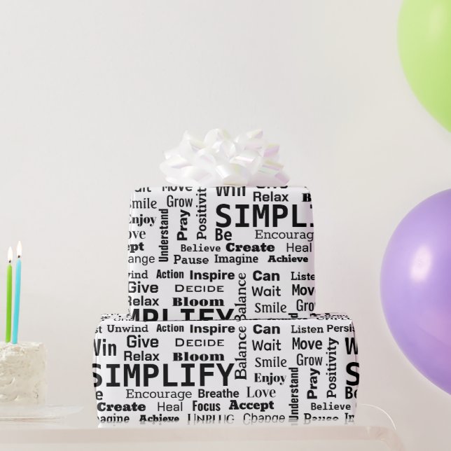 Papel De Regalo Collage De Una Palabra Para Vivir (Regalos de fiesta)