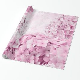Papel De Regalo Collage Hidrangea Pastel Primavera Flor