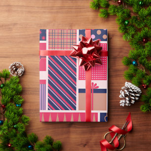 Papel De Regalo Collage Navideño Clásico Festivo 🎄