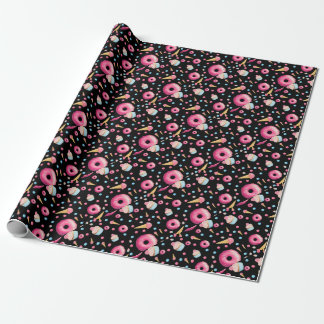 Papel De Regalo Collage negro del buñuelo