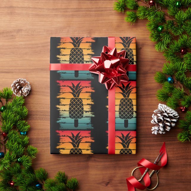 Papel De Regalo Colocación De Hielo De Piña De Verano (Regalo de vacaciones)