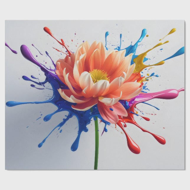 Papel De Regalo Color Burst Petal (Superficie plana)