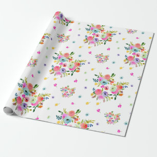 Papel De Regalo Color de agua PixDezines Ranunculus Fondo DIY