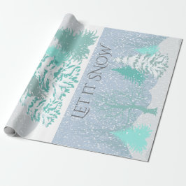 Papel De Regalo COLOR DE CAMBIO DE árbol de navidad de nieve moder