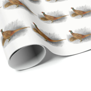 Papel De Regalo Color de dibujo de pájaro de juego faisán de vinta