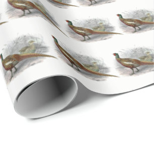 Papel De Regalo Color de dibujo de pájaros de caza de faisán de vi