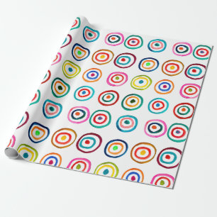 Papel De Regalo Color del arco iris de círculo colorido