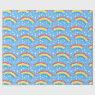 Papel De Regalo Color del arcoiris y el copo de nieve