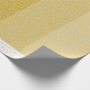 PAPEL DE REGALO COLOR ORO GORDO GORGEO PALETTE PATRÓN DE HOJAS BOT