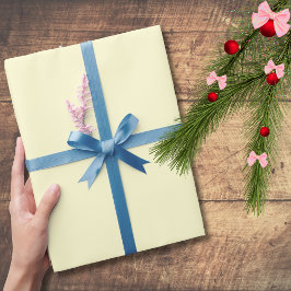 Papel De Regalo Color sólido amarillo de mantequilla | Clásica | E