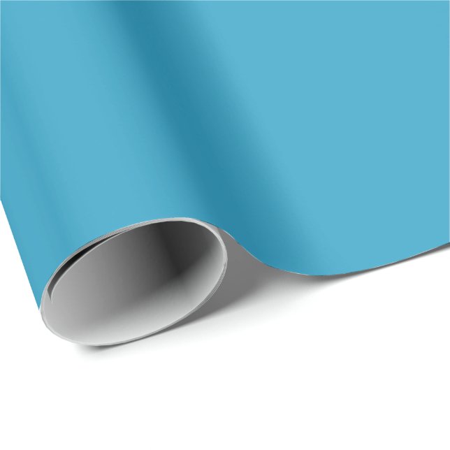 Papel De Regalo Color Sólido Azul (Esquina del rollo)