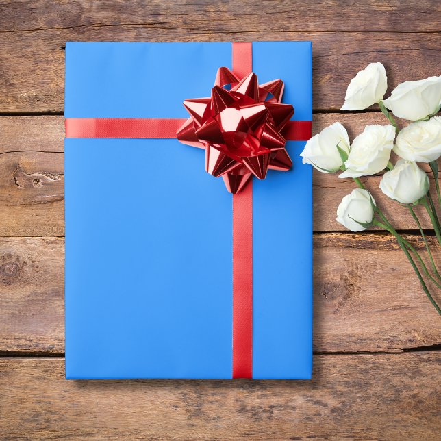 Papel De Regalo Color sólido azul Dodger | Clásica | Elegante (Subido por el creador)