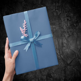 Papel De Regalo Color sólido azul reina