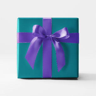Papel De Regalo Color Sólido Azul Teal