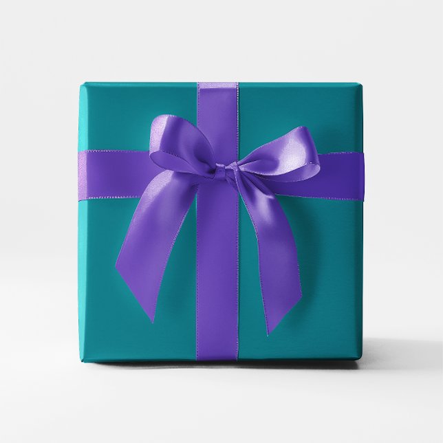Papel De Regalo Color Sólido Azul Teal (Solid Color Blue Teal Wrapping Paper)