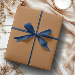 Papel De Regalo Color sólido de color marrón cobre   Clásica   Ele