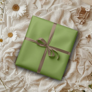 Papel De Regalo Color sólido de la bebida de olivo   Clásica   Ele