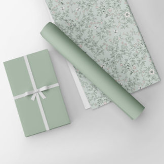 Papel De Regalo Color sólido de la plancha verde de sabio minimali