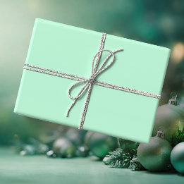Papel De Regalo Color sólido de menta de invierno