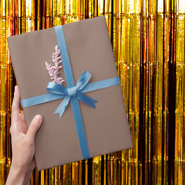 Papel De Regalo Color sólido de pudding de chocolate