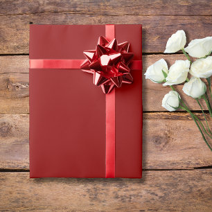Papel De Regalo Color sólido de terciopelo rojo   Clásica   Elegan