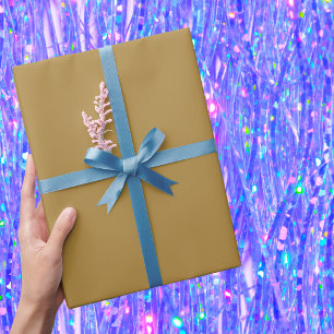 Papel De Regalo Color sólido dorado mediterráneo