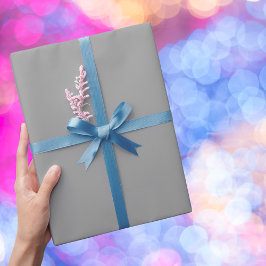 Papel De Regalo Color sólido gris español