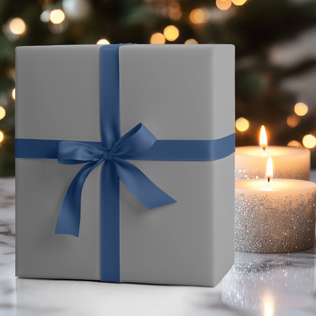 Papel De Regalo Color sólido gris oprimido | Clásica | Elegante (Subido por el creador)