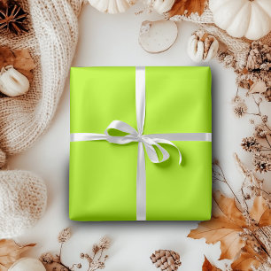 Papel De Regalo Color sólido lima neón   Clásico   Elegante