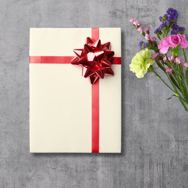 Papel De Regalo Color sólido marfil-crema | Clásica | Elegante (Subido por el creador)