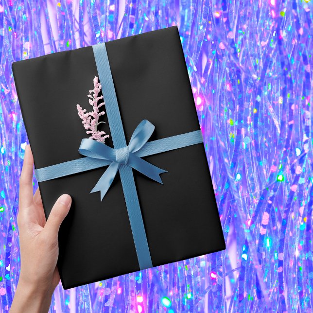 Papel De Regalo Color sólido negro puro (Subido por el creador)