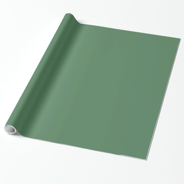 Papel De Regalo Color sólido oscuro verde pálido (Desenrollado)