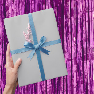 Papel De Regalo Color sólido plateado puro